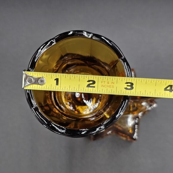 VTG LE Smith Angel Amber Glass Candle Holder Votive - Picture 9 of 9